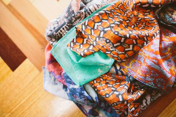 Village Dog 100% Silk Scarf