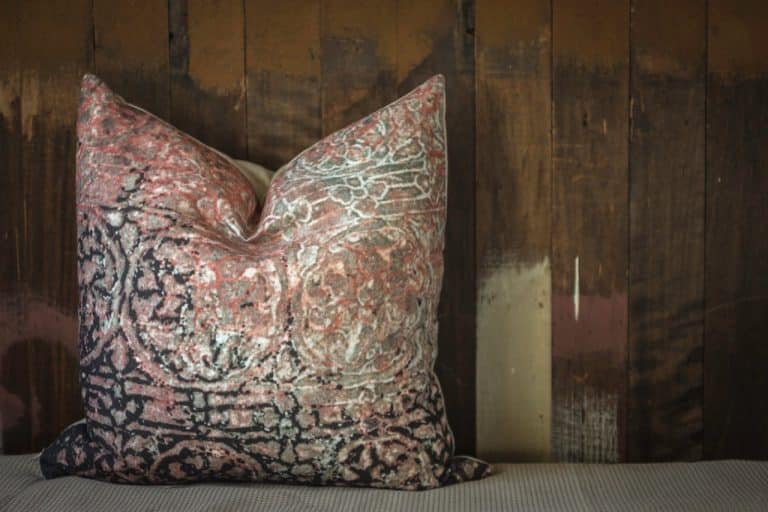 Pink & Black 100% Linen Cushion Cover