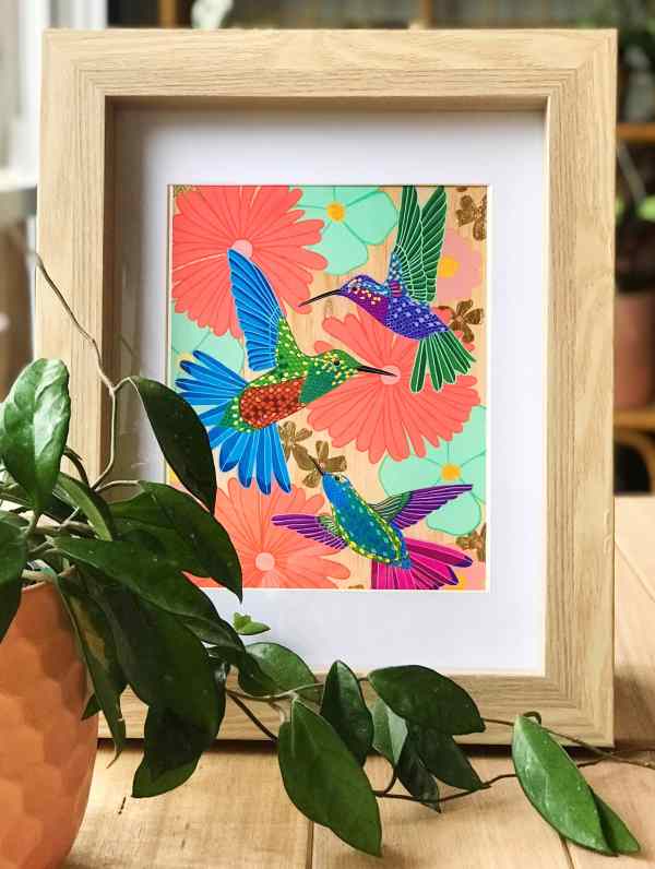 3478E1D6-14D0-4A05-9CB2-C23C893C94C5 Australian Art Electric Hummingbird Gold Leaf Edition