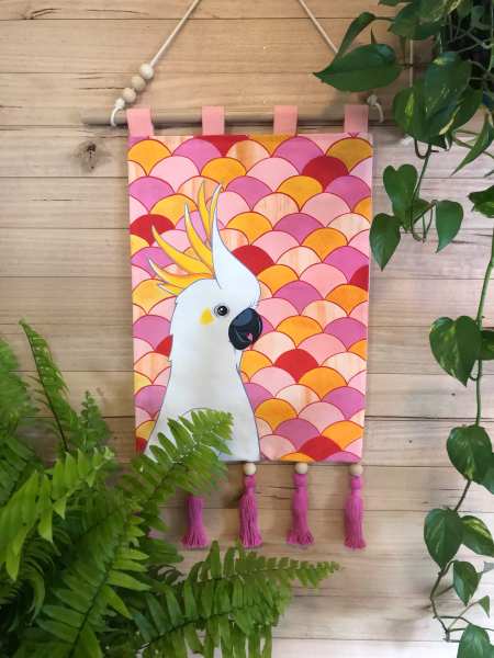 Australian Art La Cocky Wall Hanging and iconic artists prints, made locally in Melbourne Australia