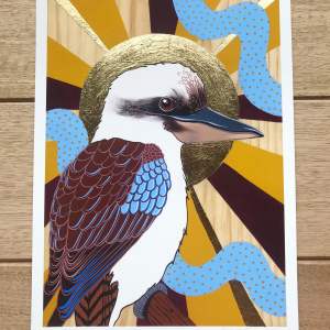 Australian Art Rising Sun Gold Leaf Edition A4 online including Australiana and iconic artists prints, made locally in Melbourne Australia