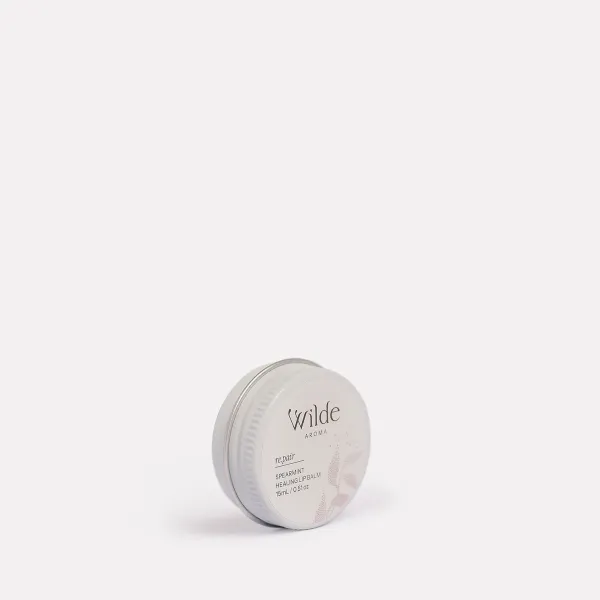 healing lip balm by wilde aroma Wilde Aroma spearmint healing lip balm tin.