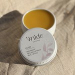 Wilde Aroma spearmint lip balm on fabric