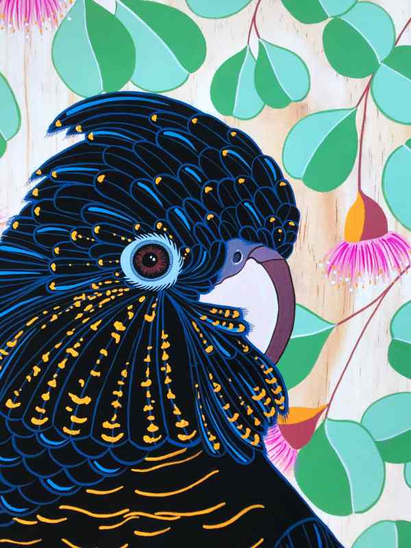 3869C9C1-8D7F-405D-B0AF-F982C49BF821 Australian Art Esmeralda the Black Cockatoo