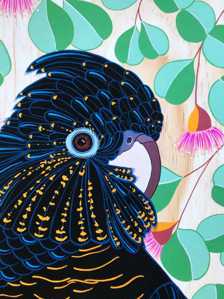 3869C9C1-8D7F-405D-B0AF-F982C49BF821 Australian Art Esmeralda the Black Cockatoo