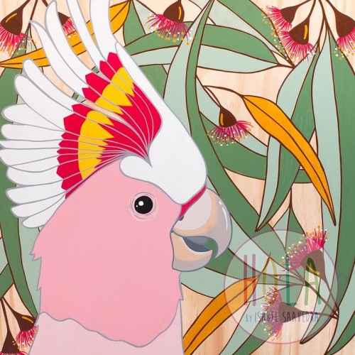Australian Art Moz the Pink Cockatoo