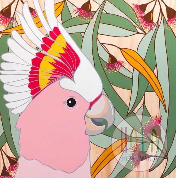 Australian Art Moz the Pink Cockatoo Australian Art Moz the Pink Cockatoo