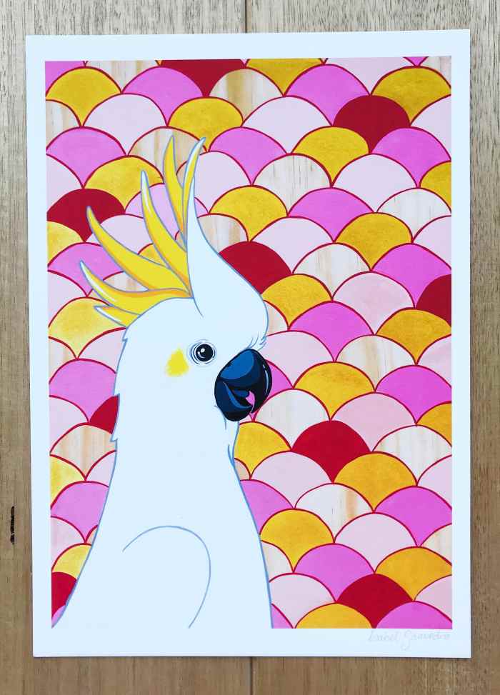 Australian Art La Cocky the Cockatoo Print