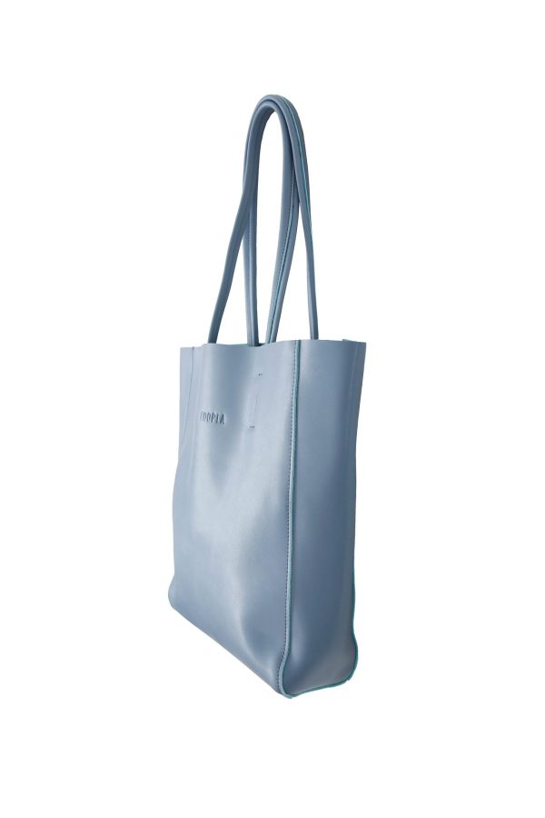 Blue-Tote-Side_7624e1e1-d7fd-449e-9b0d-128358604e17_1024x1024@2x Hoopla Blue Grey Leather Portrait Tote Bag