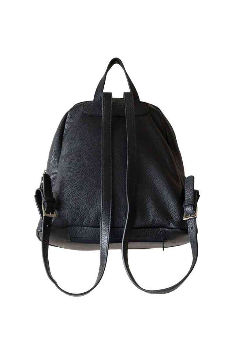 Hoopla Premium Black Leather Backpack