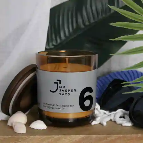 Mr Jasper Says "#6" The surfer kinda guy. Candle