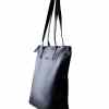 SZT_Black_side_2021_LR-111DE_1024x1024@2x Hoopla Women's Sleek Black Leather Zip Tote