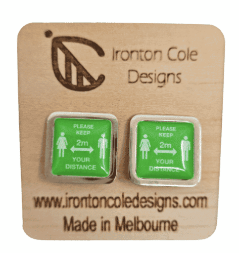Ironton cole Covid Cufflinks online green