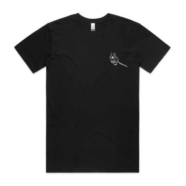 High Tees Quokka Pocket Unisex Tee Australian animal print black t Shirt