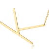 initial letter necklace pendant (perfect gift) Gold abstract pendant necklace on chain.
