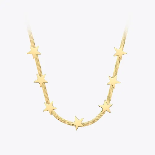 The Classic Snake Chain Stars Choker Necklace The Classic Snake Chain Stars Choker Necklace