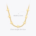 The Classic Snake Chain Stars Choker Necklace The Classic Snake Chain Stars Choker Necklace