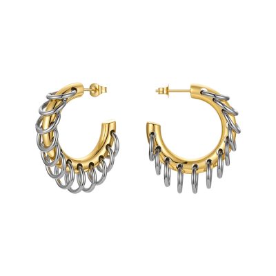 Women's Punk Chain Hoop Earrings