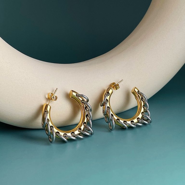 Punk Circle Loop Earrings 5