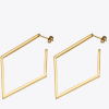 Women’s Gold Geometric Big Rhombus Earrings