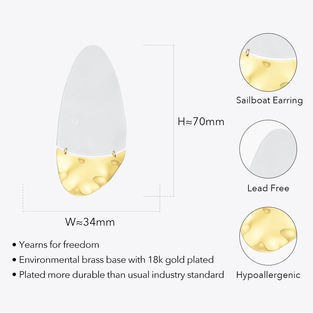 Large Sailing Drop Earrings 2