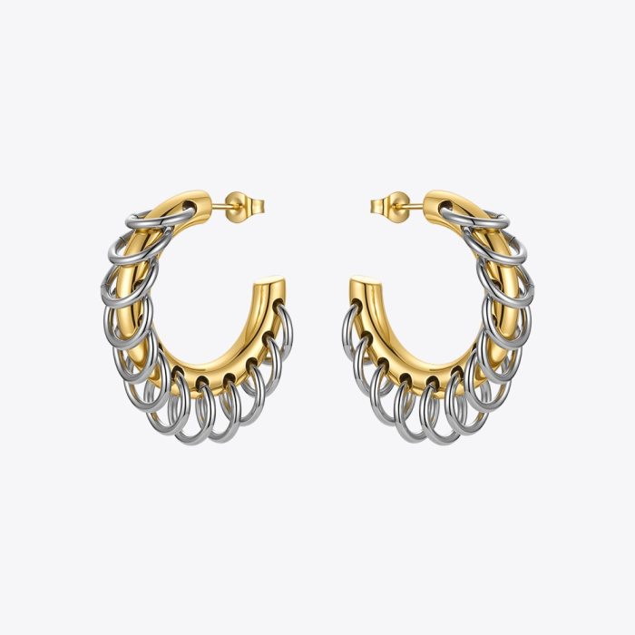 Punk Circle Loop Earrings 4