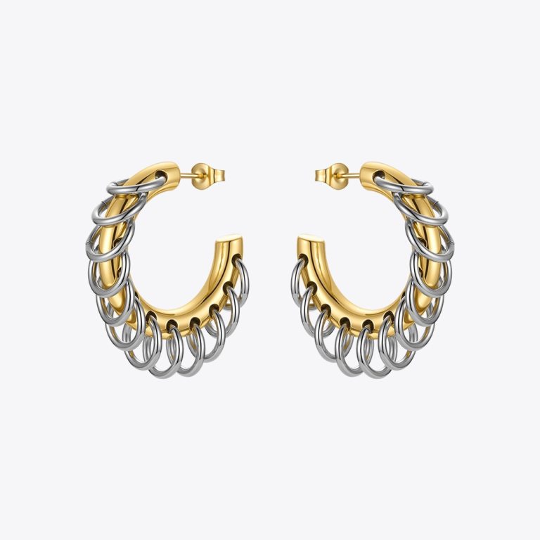 Punk Circle Loop Earrings 4