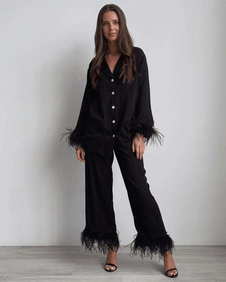 Women's Feather Pyjamas loungewear set Women's Feather Pyjamas loungewear set