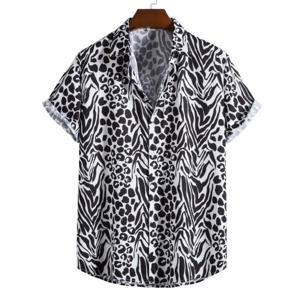 The Vibe Men's Printed B&W Shirt The Vibe Men's Printed B&W Shirt