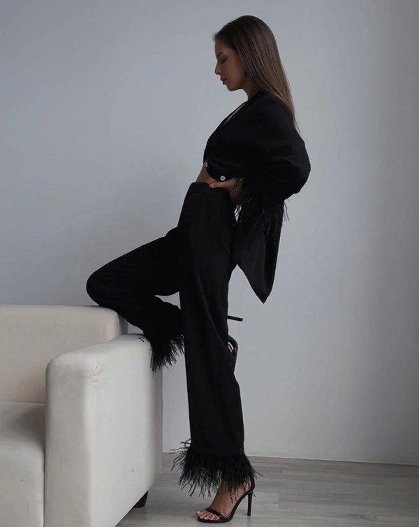Women's Feather Pyjamas loungewear set
