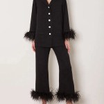 Sf0757116b136464aa43137ce6a981d38j Women's Feather Pyjamas loungewear set