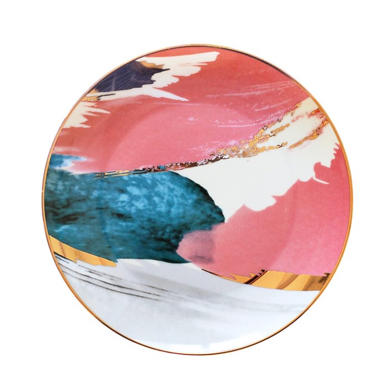 Gold Oil Painted Plate 4 Gold Oil Painted Plate 4