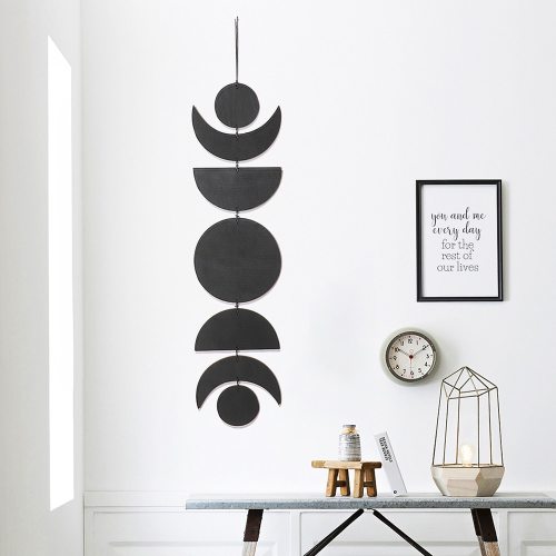 Wooden Garland Farmhouse Beaded Wooden Moon Wooden Garland Farmhouse Beaded Wooden Moon