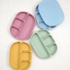 BPA Free Silicone Dinner Plate With Four Compartment 1