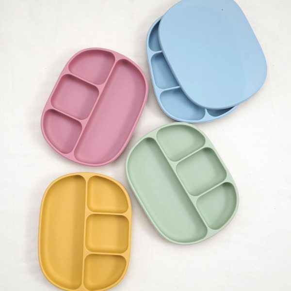 BPA Free Silicone Dinner Plate With Four Compartment 1 BPA Free Silicone Dinner Plate With Four Compartment 1