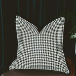 Modern Simple White Black Houndstooth Cushion 2