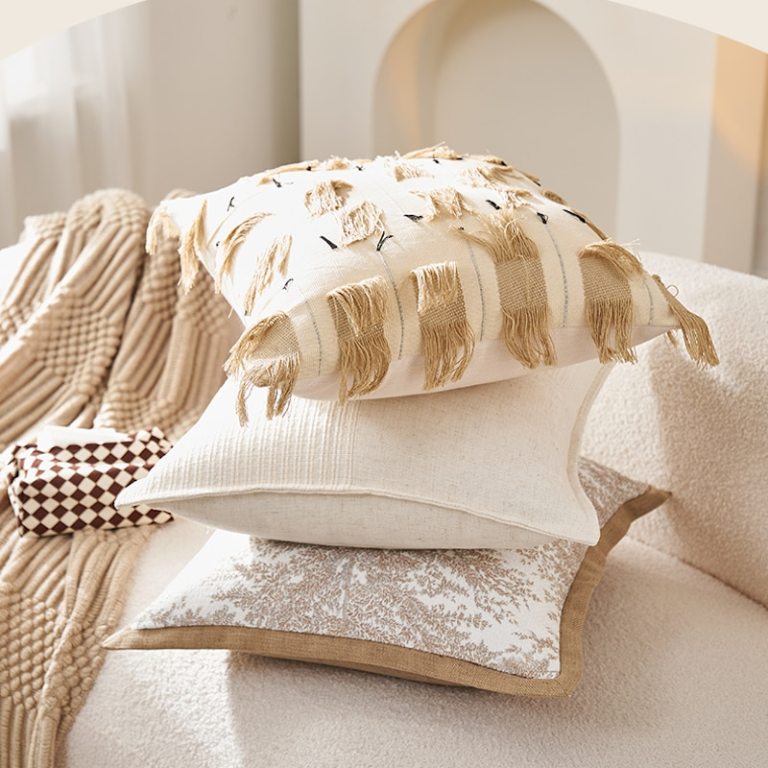 Ivory Linen Cotton Cushion Cover 3