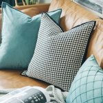 Modern Simple White Black Houndstooth Cushion 4