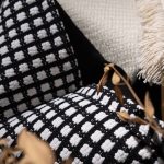 Classic Black & White Jacquard Cushion 3