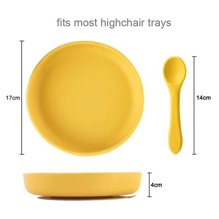 Silicone Baby Feeding Plate Suction Tableware 2