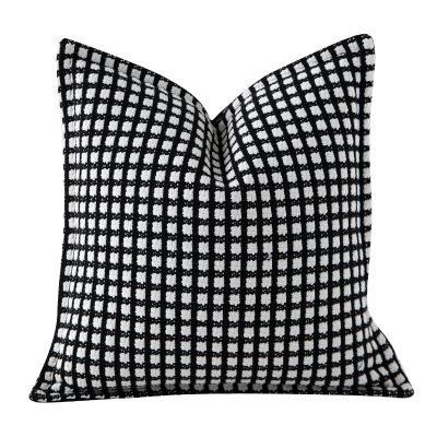 Classic Black & White Jacquard Cushion