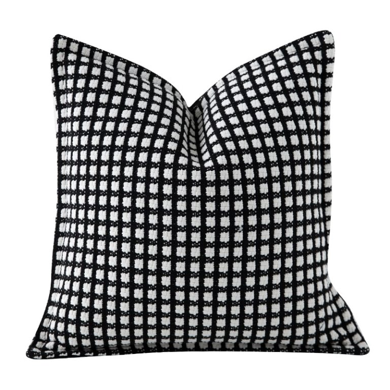 Classic Black & White Jacquard Cushion