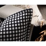 Classic Black & White Jacquard Cushion 4