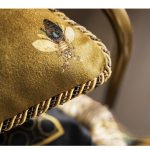 Luxurious Gold Velvet Bee Cushion 5