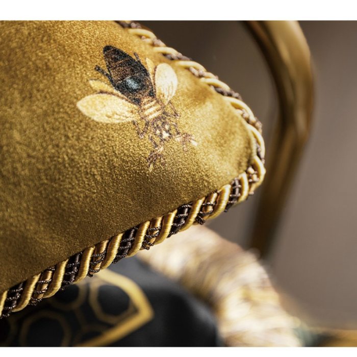 Luxurious Gold Velvet Bee Cushion 5 Luxurious Gold Velvet Bee Cushion 5