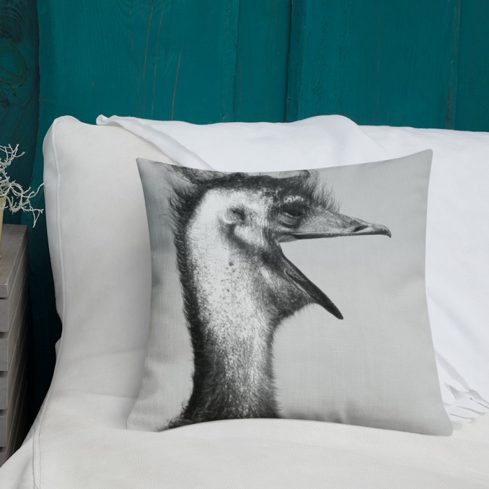 Smiling Ostrich Luxury Cushion