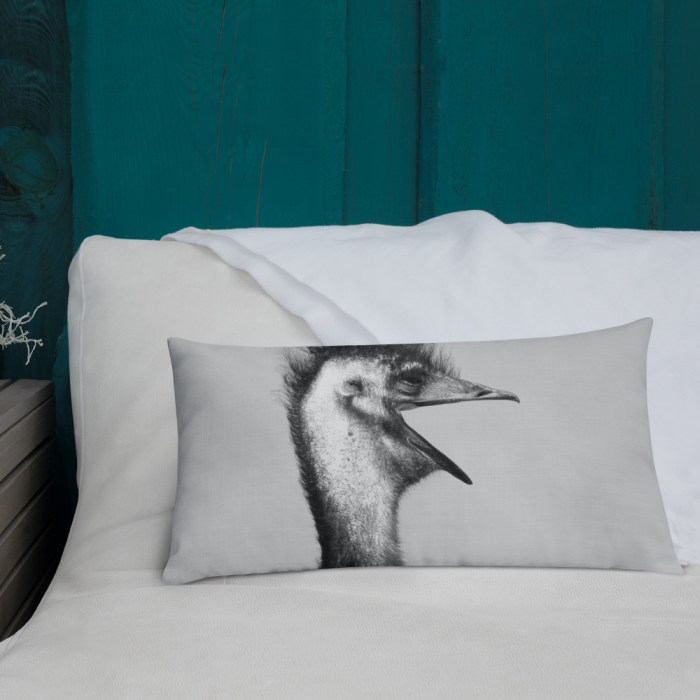 Smiling Ostrich Luxury Cushion