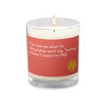 glass-jar-soy-wax-candle-white-front-63bbb0accaae3.jpg Sarcastic Not Free Soy Candle