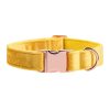 Paws Velvet Dog Cat Collar Yellow 3