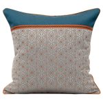 Cushion Luxurious Geometric Jacquard Patchwork